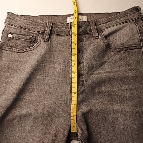 Nature Denim Buttonfly Jeans Size 29/8 High Rise Skinny Leg Grey Color - Picture 8 of 10
